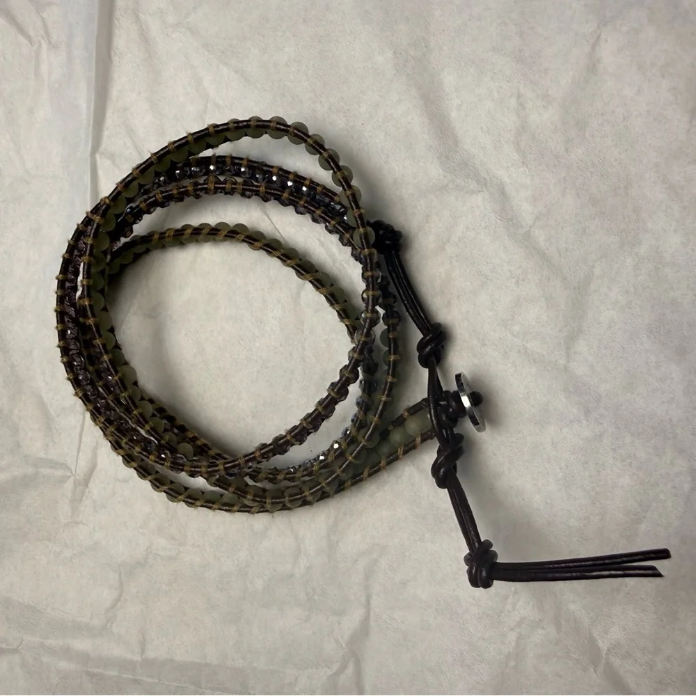 Victoria Emerson Leather Beaded Wrap Bracelet - Picture 6 of 9